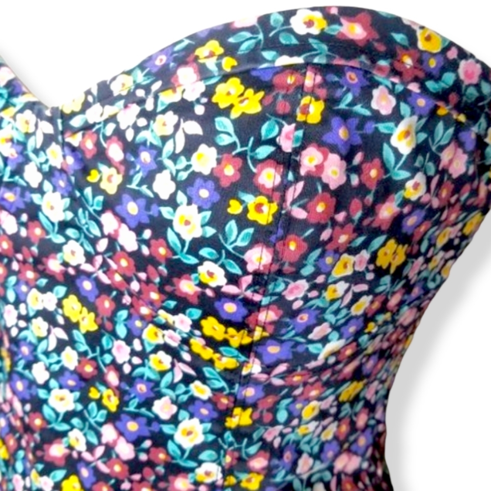 Aritza Talula Floral Strapless Bustier Mini Dress Sz: 4 - Picture 7 of 12